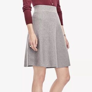 Ann Taylor NWT Sz XS Gray Mini Skater Knit Skirt
